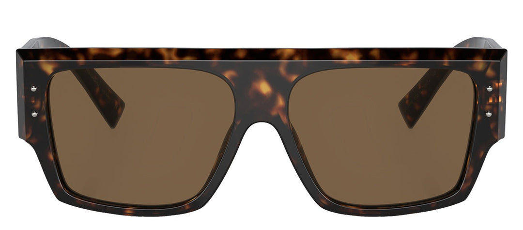 Dolce & GabbanaSunglasses - Dolce & Gabbana DG 4459 502/73 Square Plastic Dark Havana Sunglasses with Dark Brown Lens - DG_4459_502/73_56mm - Ask Me Wear