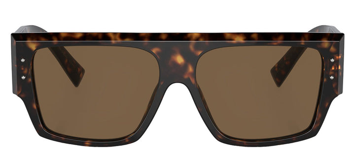 Dolce & GabbanaSunglasses - Dolce & Gabbana DG 4459 502/73 Square Plastic Dark Havana Sunglasses with Dark Brown Lens - DG_4459_502/73_56mm - Ask Me Wear