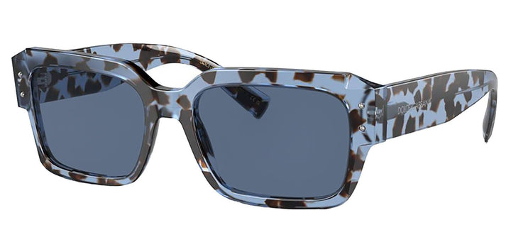 DOLCE & GABBANASunglasses - DOLCE & GABBANA DG 4460 339280 Square Havana Blue Acetate Sunglasses with Dark Blue Lens - DG_4460_339280_56mm - Ask Me Wear