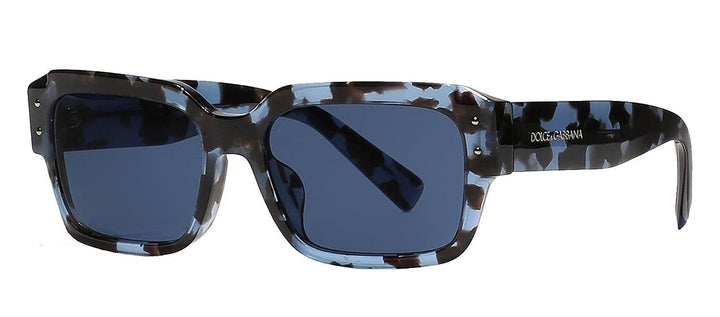 DOLCE & GABBANASunglasses - DOLCE & GABBANA DG 4460F 339280 Square Havana Blue Acetate Sunglasses with Dark Blue Lens - DG_4460F_339280_56mm - Ask Me Wear