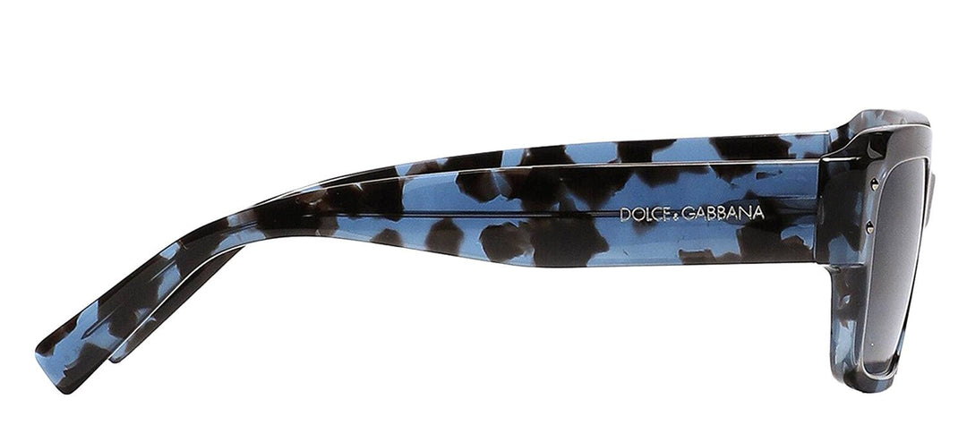 DOLCE & GABBANASunglasses - DOLCE & GABBANA DG 4460F 339280 Square Havana Blue Acetate Sunglasses with Dark Blue Lens - DG_4460F_339280_56mm - Ask Me Wear