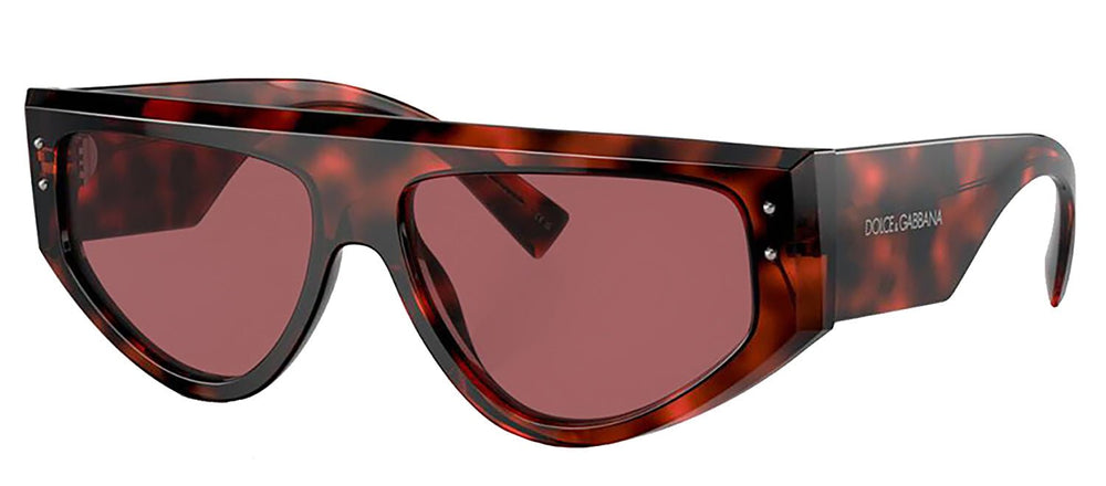 DOLCE & GABBANA Sample Sale DOLCE & GABBANA DG 4461 335869 Rectangle Havana Red Acetate Sunglasses with Dark Violet Lens - Apparel & Accessories > Clothing Accessories > Sunglasses Sunglasses | Designer outlet