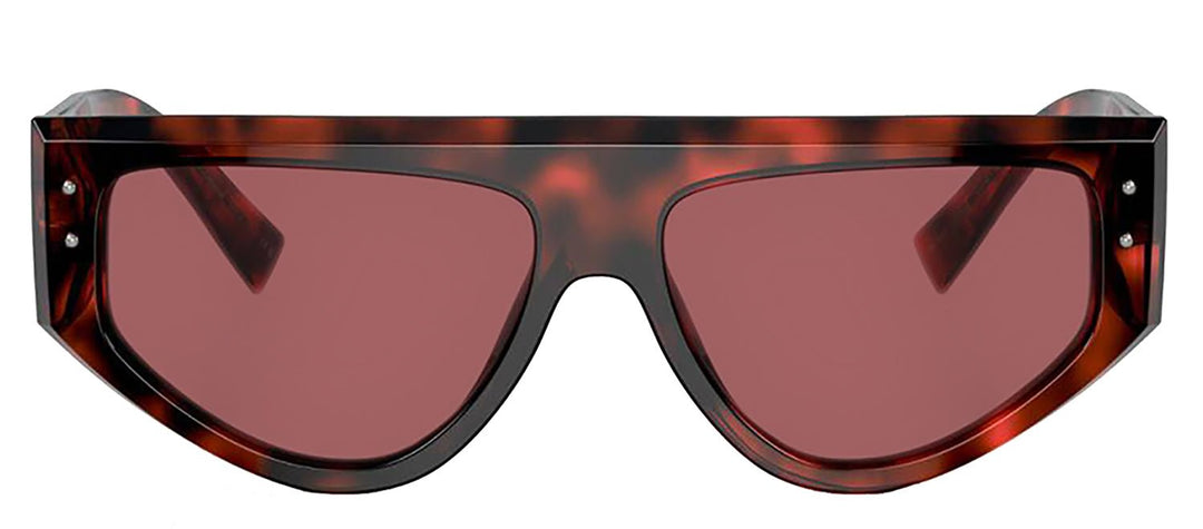 DOLCE & GABBANA Sample Sale DOLCE & GABBANA DG 4461 335869 Rectangle Havana Red Acetate Sunglasses with Dark Violet Lens - Apparel & Accessories > Clothing Accessories > Sunglasses Sunglasses | Designer outlet