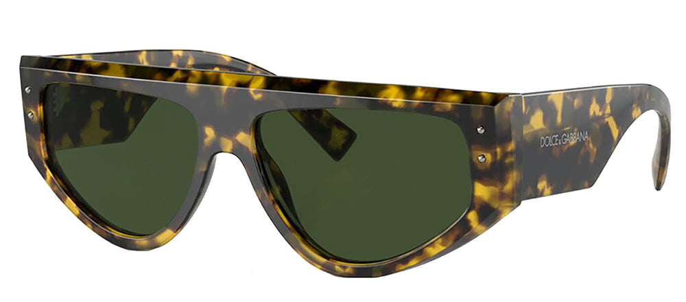 DOLCE & GABBANA Sample Sale DOLCE & GABBANA DG 4461 343371 Rectangle Havana Yellow Acetate Sunglasses with Dark Green Lens - Apparel & Accessories > Clothing Accessories > Sunglasses Sunglasses | Designer outlet