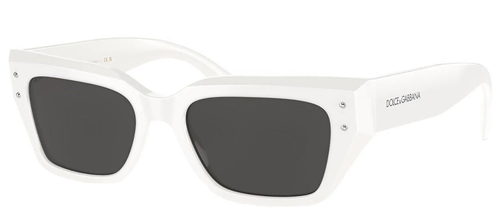 DOLCE & GABBANASunglasses - DOLCE & GABBANA DG 4462F 331287 Cat Eye White Acetate Sunglasses with Dark Grey Lens - DG_4462F_331287_52mm - Ask Me Wear