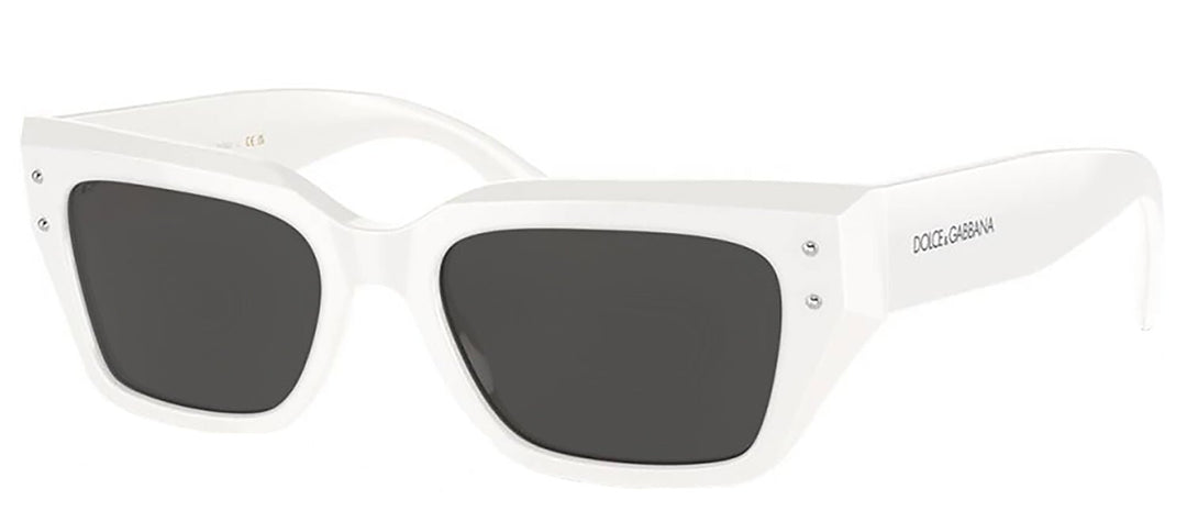 DOLCE & GABBANASunglasses - DOLCE & GABBANA DG 4462F 331287 Cat Eye White Acetate Sunglasses with Dark Grey Lens - DG_4462F_331287_52mm - Ask Me Wear
