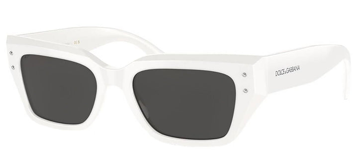 DOLCE & GABBANASunglasses - DOLCE & GABBANA DG 4462F 331287 Cat Eye White Acetate Sunglasses with Dark Grey Lens - DG_4462F_331287_52mm - Ask Me Wear