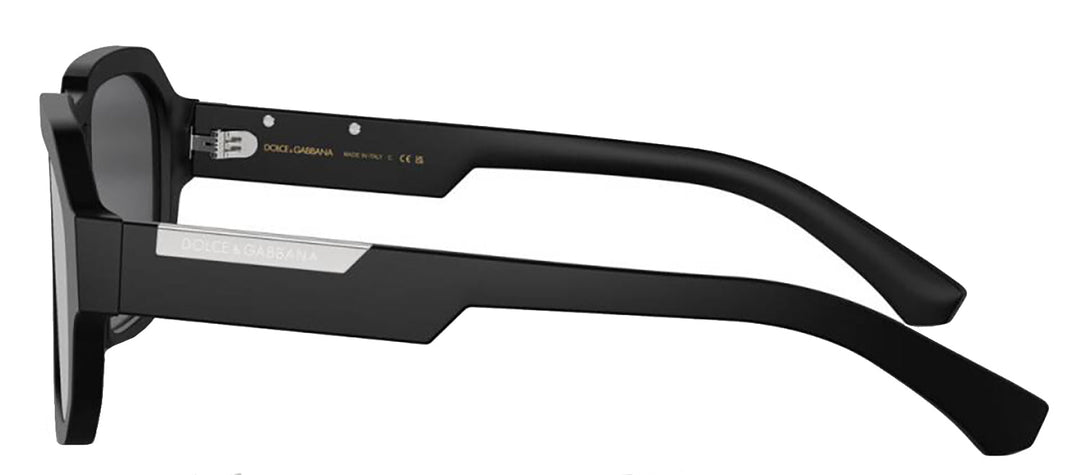 DOLCE & GABBANASunglasses - DOLCE & GABBANA DG 4464 25256G Pilot Matte Black Acetate Sunglasses with Grey Mirror Black Lens - DG_4464_25256G_56mm - Ask Me Wear