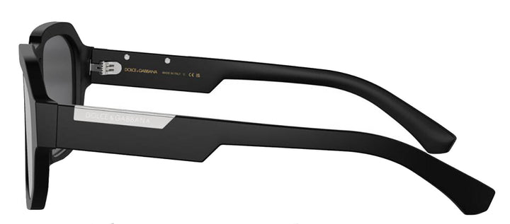 DOLCE & GABBANASunglasses - DOLCE & GABBANA DG 4464 25256G Pilot Matte Black Acetate Sunglasses with Grey Mirror Black Lens - DG_4464_25256G_56mm - Ask Me Wear