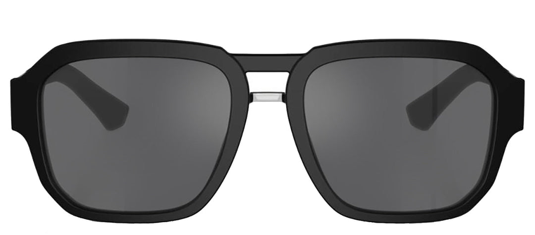 DOLCE & GABBANASunglasses - DOLCE & GABBANA DG 4464 25256G Pilot Matte Black Acetate Sunglasses with Grey Mirror Black Lens - DG_4464_25256G_56mm - Ask Me Wear