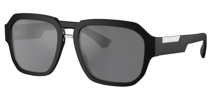 DOLCE & GABBANASunglasses - DOLCE & GABBANA DG 4464 25256G Pilot Matte Black Acetate Sunglasses with Grey Mirror Black Lens - DG_4464_25256G_56mm - Ask Me Wear