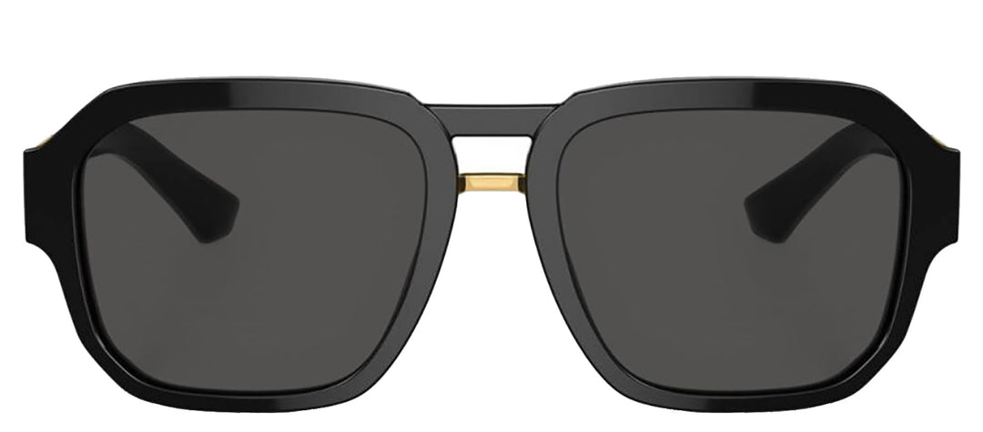 DOLCE & GABBANASunglasses - DOLCE & GABBANA DG 4464 501/87 Pilot Black Acetate Sunglasses with Dark Grey Lens - DG_4464_501/87_56mm - Ask Me Wear
