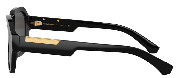 DOLCE & GABBANASunglasses - DOLCE & GABBANA DG 4464 501/87 Pilot Black Acetate Sunglasses with Dark Grey Lens - DG_4464_501/87_56mm - Ask Me Wear