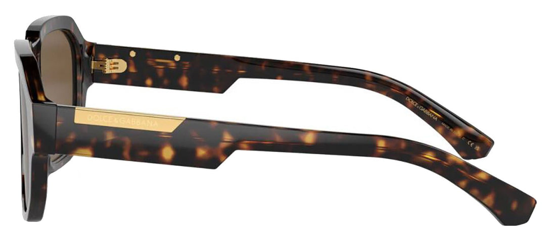DOLCE & GABBANASunglasses - DOLCE & GABBANA DG 4464 502/73 Pilot Havana Acetate Sunglasses with Dark Brown Lens - DG_4464_502/73_56mm - Ask Me Wear