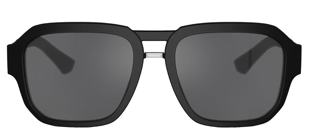 DOLCE & GABBANASunglasses - DOLCE & GABBANA DG 4464F 25256G Pilot Matte Black Acetate Sunglasses with Grey Mirror Black Lens - DG_4464F_25256G_56mm - Ask Me Wear