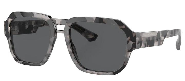 DOLCE & GABBANASunglasses - DOLCE & GABBANA DG 4464F 343587 Pilot Havana Grey Acetate Sunglasses with Dark Grey Lens - DG_4464F_343587_56mm - Ask Me Wear