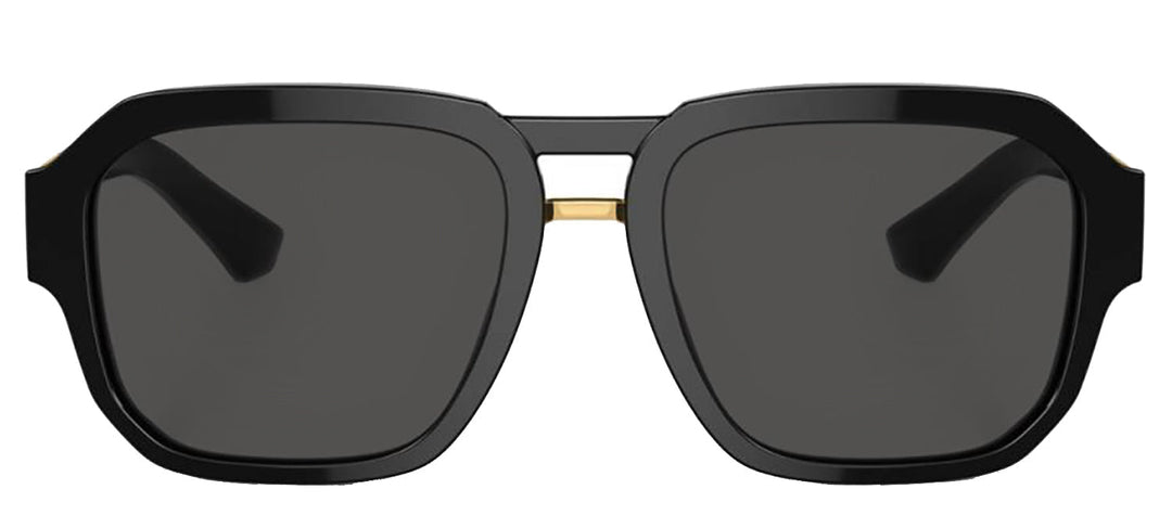 DOLCE & GABBANASunglasses - DOLCE & GABBANA DG 4464F 501/87 Pilot Black Acetate Sunglasses with Dark Grey Lens - DG_4464F_501/87_56mm - Ask Me Wear