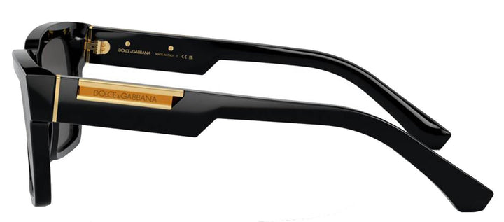 DOLCE & GABBANASunglasses - DOLCE & GABBANA DG 4465 501/87 Pilot Black Acetate Sunglasses with Dark Grey Lens - DG_4465_501/87_55mm - Ask Me Wear