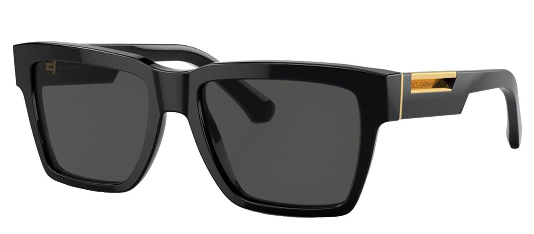 DOLCE & GABBANASunglasses - DOLCE & GABBANA DG 4465 501/87 Pilot Black Acetate Sunglasses with Dark Grey Lens - DG_4465_501/87_55mm - Ask Me Wear
