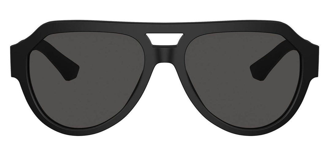 DOLCE & GABBANA Sample Sale DOLCE & GABBANA DG 4466 25256G Square Matte Black Acetate Sunglasses with Grey Mirror Black Lens - Sunglasses | Designer outlet