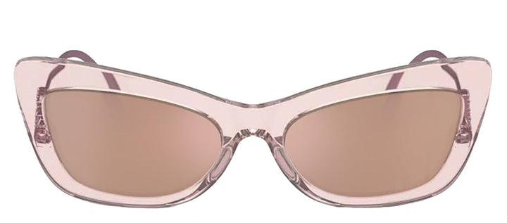DOLCE & GABBANASunglasses - DOLCE & GABBANA DG 4467B 31486X Cat Eye Transparent Rose Acetate Sunglasses with Light Brown Mirror Pink Lens - DG_4467B_31486X_55mm - Ask Me Wear