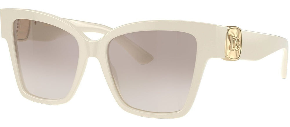 DOLCE & GABBANASunglasses - DOLCE & GABBANA DG 4470 331294 Square Cream Acetate Sunglasses with Clear Gradient Brown Mirror Silver Lens - DG_4470_331294_54mm - Ask Me Wear