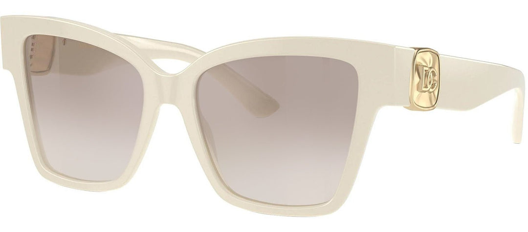 DOLCE & GABBANASunglasses - DOLCE & GABBANA DG 4470 331294 Square Cream Acetate Sunglasses with Clear Gradient Brown Mirror Silver Lens - DG_4470_331294_54mm - Ask Me Wear