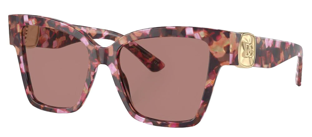 DOLCE & GABBANA Sample Sale DOLCE & GABBANA DG 4470F 344073 Square Havana Pink Pearl Acetate Sunglasses with Light Brown Lens - Apparel & Accessories > Clothing Accessories > Sunglasses Sunglasses | Designer outlet