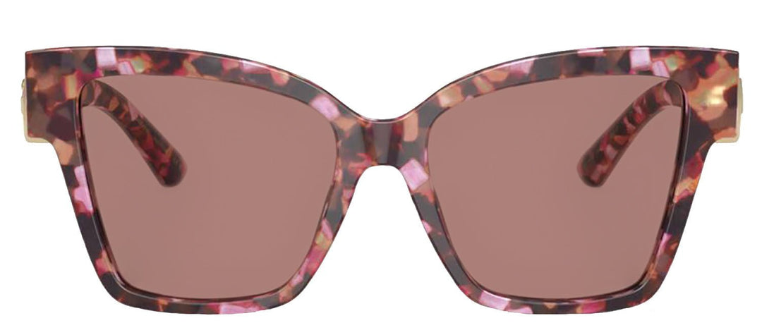 DOLCE & GABBANA Sample Sale DOLCE & GABBANA DG 4470F 344073 Square Havana Pink Pearl Acetate Sunglasses with Light Brown Lens - Apparel & Accessories > Clothing Accessories > Sunglasses Sunglasses | Designer outlet