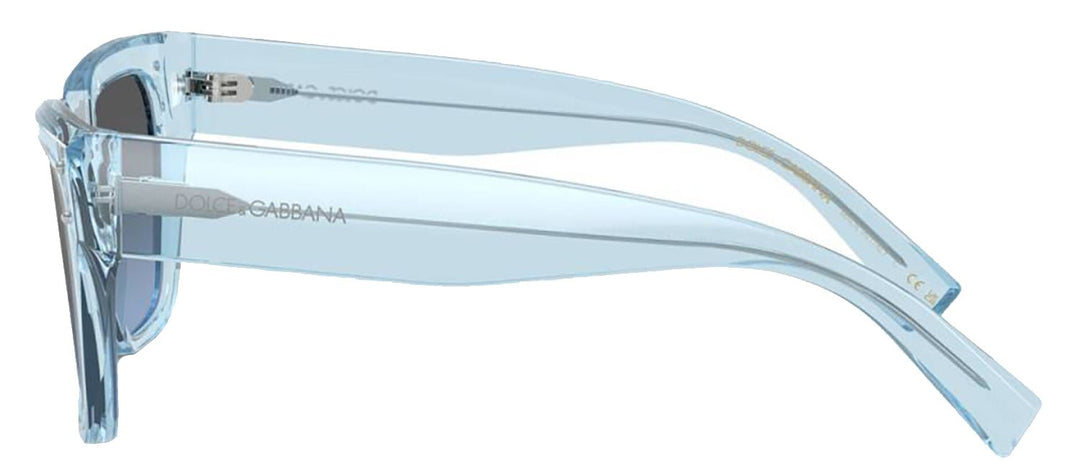 DOLCE & GABBANASunglasses - DOLCE & GABBANA DG 4471F 33227C Square Transparent Blue Acetate Sunglasses with Light Blue Mirror Silver Gradient Lens - DG_4471F_33227C_52mm - Ask Me Wear