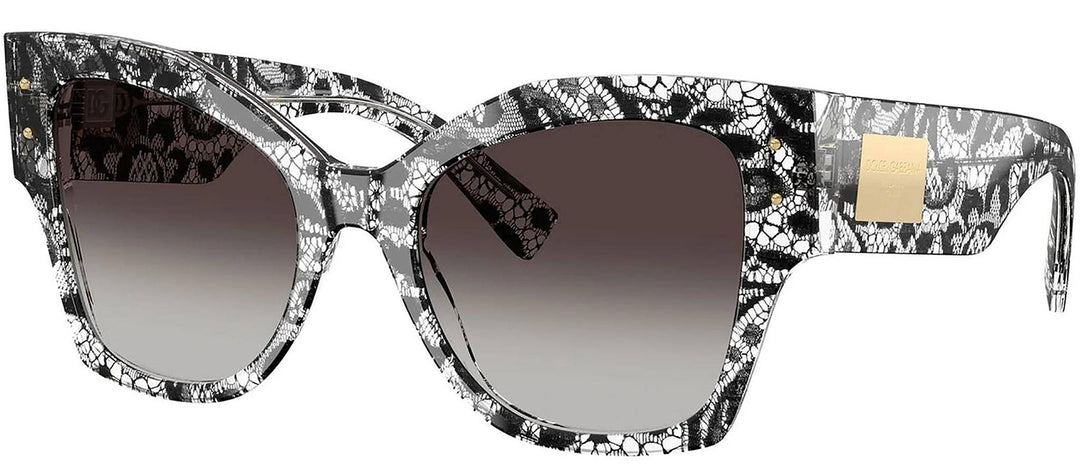DOLCE & GABBANASunglasses - DOLCE & GABBANA DG 4478 32878G Cat Eye Black Lace Acetate Sunglasses with Grey Gradient Black Lens - DG_4478_32878G_53mm - Ask Me Wear