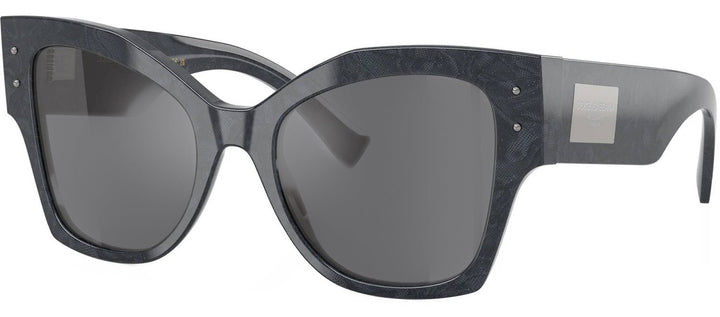 DOLCE & GABBANASunglasses - DOLCE & GABBANA DG 4478 34416V Cat Eye Grey Lace Acetate Sunglasses with Dark Grey Flash Silver Lens - DG_4478_34416V_53mm - Ask Me Wear