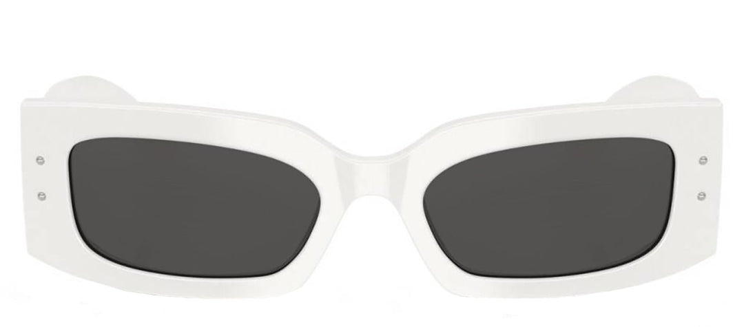 DOLCE & GABBANASunglasses - DOLCE & GABBANA DG 4479 331287 Rectangle White Acetate Sunglasses with Dark Grey Lens - DG_4479_331287_55mm - Ask Me Wear