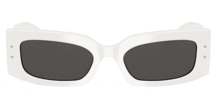 DOLCE & GABBANASunglasses - DOLCE & GABBANA DG 4479 331287 Rectangle White Acetate Sunglasses with Dark Grey Lens - DG_4479_331287_55mm - Ask Me Wear