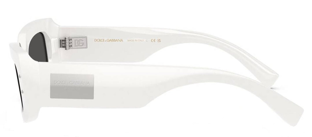 DOLCE & GABBANASunglasses - DOLCE & GABBANA DG 4479 331287 Rectangle White Acetate Sunglasses with Dark Grey Lens - DG_4479_331287_55mm - Ask Me Wear