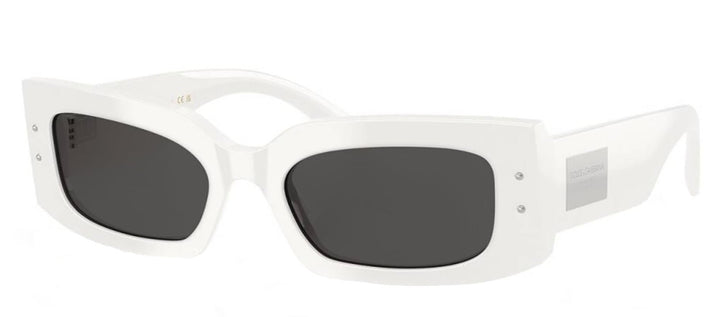 DOLCE & GABBANASunglasses - DOLCE & GABBANA DG 4479 331287 Rectangle White Acetate Sunglasses with Dark Grey Lens - DG_4479_331287_55mm - Ask Me Wear