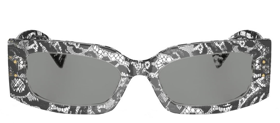 DOLCE & GABBANASunglasses - DOLCE & GABBANA DG 4479F 3287/1 Rectangle Black Lace Acetate Sunglasses with Grey Lens - DG_4479F_3287/1_55mm - Ask Me Wear