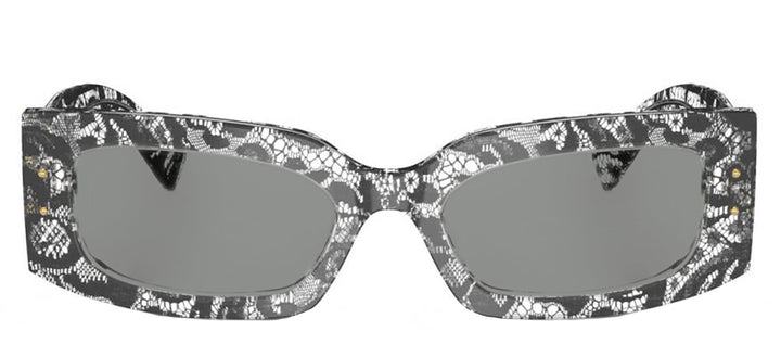 DOLCE & GABBANASunglasses - DOLCE & GABBANA DG 4479F 3287/1 Rectangle Black Lace Acetate Sunglasses with Grey Lens - DG_4479F_3287/1_55mm - Ask Me Wear