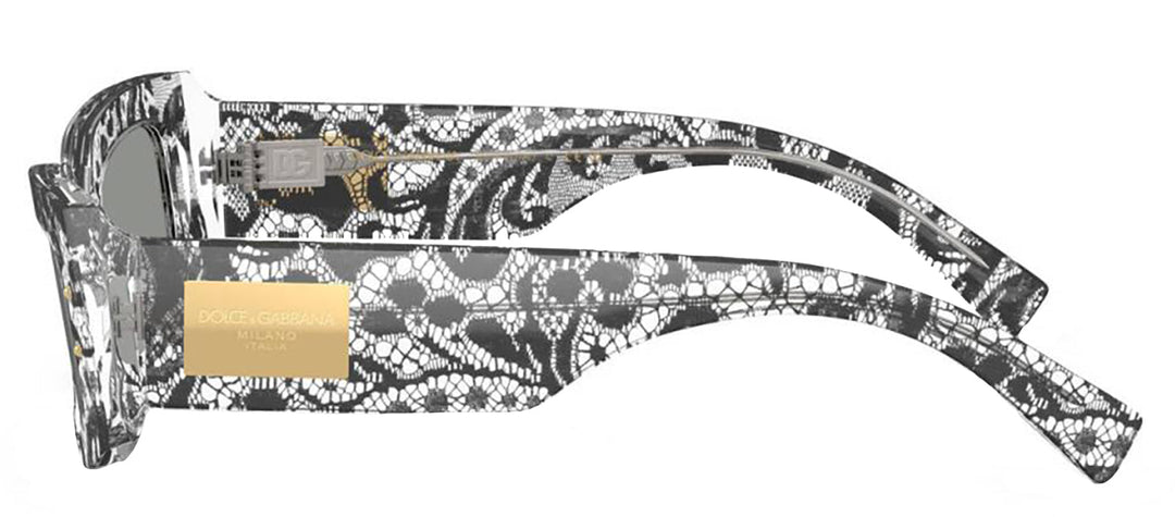 DOLCE & GABBANASunglasses - DOLCE & GABBANA DG 4479F 3287/1 Rectangle Black Lace Acetate Sunglasses with Grey Lens - DG_4479F_3287/1_55mm - Ask Me Wear