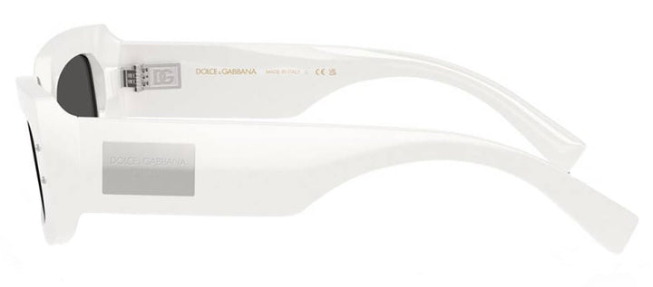 DOLCE & GABBANASunglasses - DOLCE & GABBANA DG 4479F 331287 Rectangle White Acetate Sunglasses with Dark Grey Lens - DG_4479F_331287_55mm - Ask Me Wear
