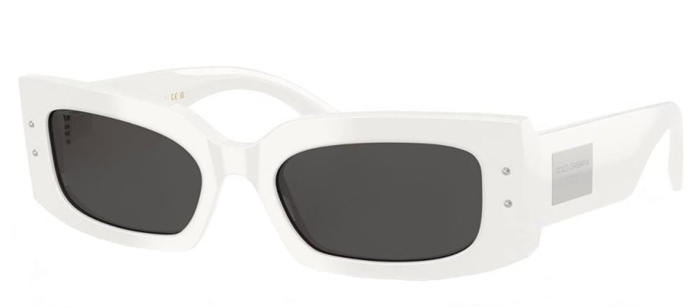 DOLCE & GABBANASunglasses - DOLCE & GABBANA DG 4479F 331287 Rectangle White Acetate Sunglasses with Dark Grey Lens - DG_4479F_331287_55mm - Ask Me Wear