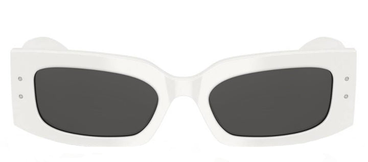 DOLCE & GABBANASunglasses - DOLCE & GABBANA DG 4479F 331287 Rectangle White Acetate Sunglasses with Dark Grey Lens - DG_4479F_331287_55mm - Ask Me Wear