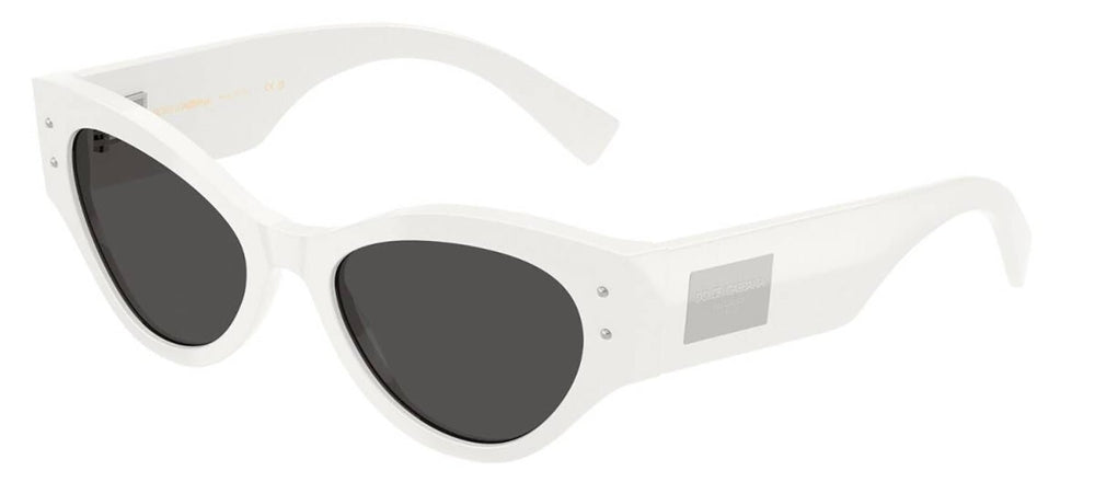 DOLCE & GABBANASunglasses - DOLCE & GABBANA DG 4480F 331287 Butterfly White Acetate Sunglasses with Dark Grey Lens - DG_4480F_331287_53mm - Ask Me Wear