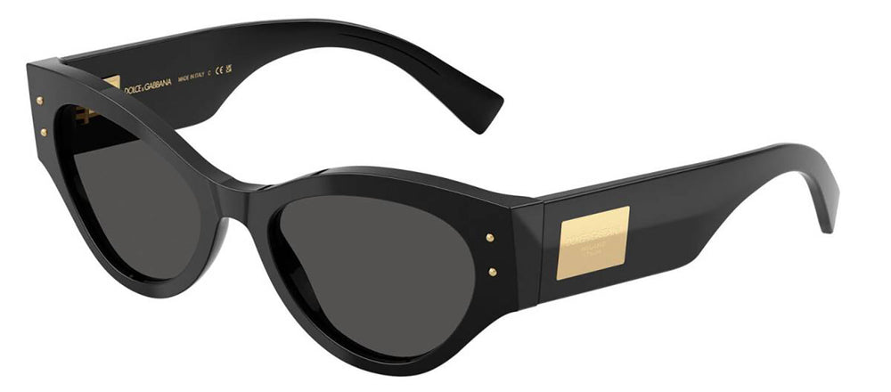 DOLCE & GABBANASunglasses - DOLCE & GABBANA DG 4480F 501/87 Butterfly Black Acetate Sunglasses with Dark Grey Lens - DG_4480F_501/87_53mm - Ask Me Wear