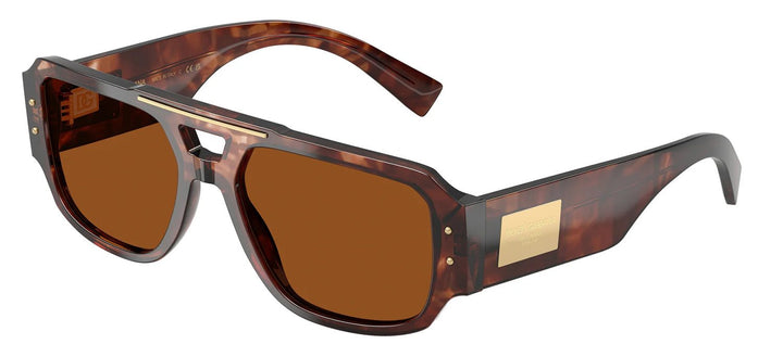 DOLCE & GABBANASunglasses - DOLCE & GABBANA DG 4482 322273 Pilot Dark Red Havana Acetate Sunglasses with Dark Brown Lens - DG_4482_322273_57mm - Ask Me Wear