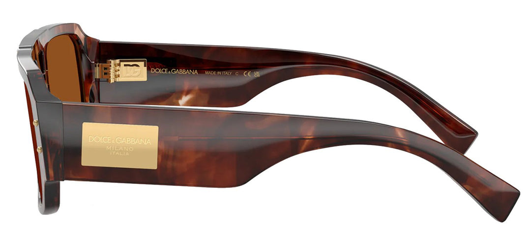 DOLCE & GABBANASunglasses - DOLCE & GABBANA DG 4482 322273 Pilot Dark Red Havana Acetate Sunglasses with Dark Brown Lens - DG_4482_322273_57mm - Ask Me Wear