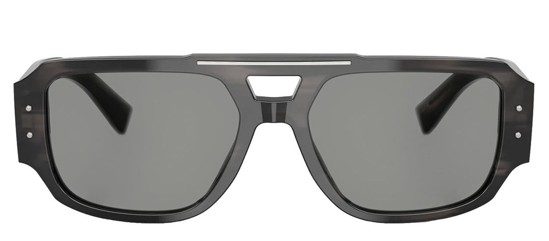 DOLCE & GABBANASunglasses - DOLCE & GABBANA DG 4482 3440/1 Pilot Striped Grey Acetate Sunglasses with Grey Lens - DG_4482_3440/1_57mm - Ask Me Wear