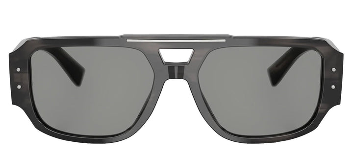 DOLCE & GABBANASunglasses - DOLCE & GABBANA DG 4482 3440/1 Pilot Striped Grey Acetate Sunglasses with Grey Lens - DG_4482_3440/1_57mm - Ask Me Wear