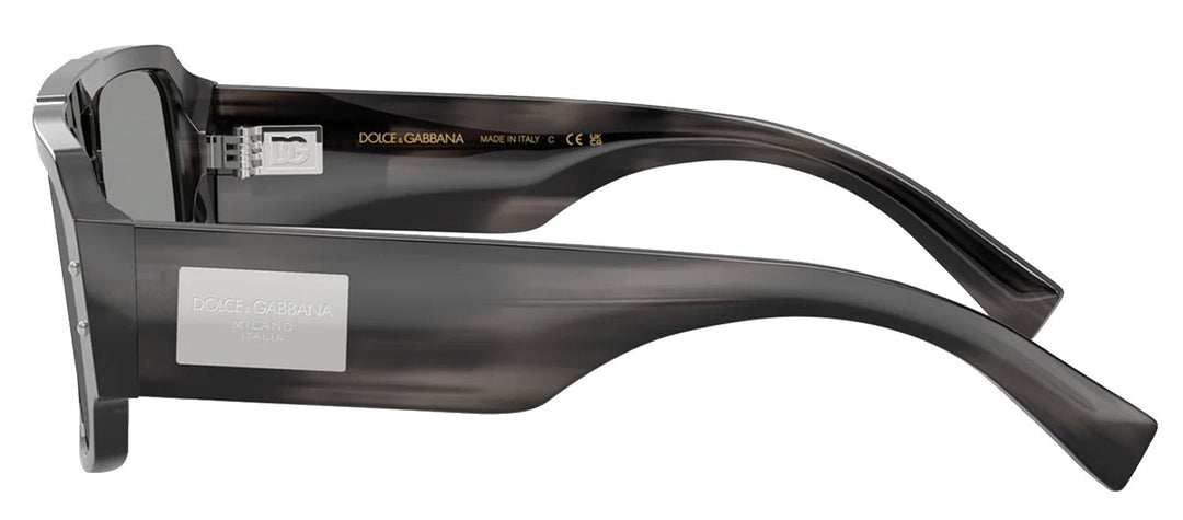 DOLCE & GABBANASunglasses - DOLCE & GABBANA DG 4482 3440/1 Pilot Striped Grey Acetate Sunglasses with Grey Lens - DG_4482_3440/1_57mm - Ask Me Wear