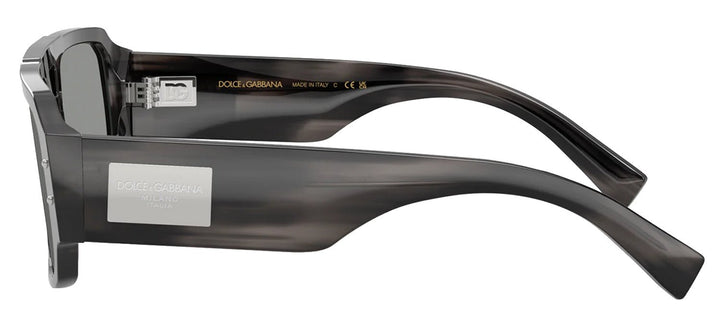 DOLCE & GABBANASunglasses - DOLCE & GABBANA DG 4482 3440/1 Pilot Striped Grey Acetate Sunglasses with Grey Lens - DG_4482_3440/1_57mm - Ask Me Wear